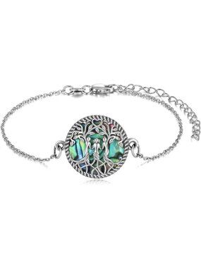 Silver-3 Sister Bracelet Sterling Silver Tree of Life Bracelet
